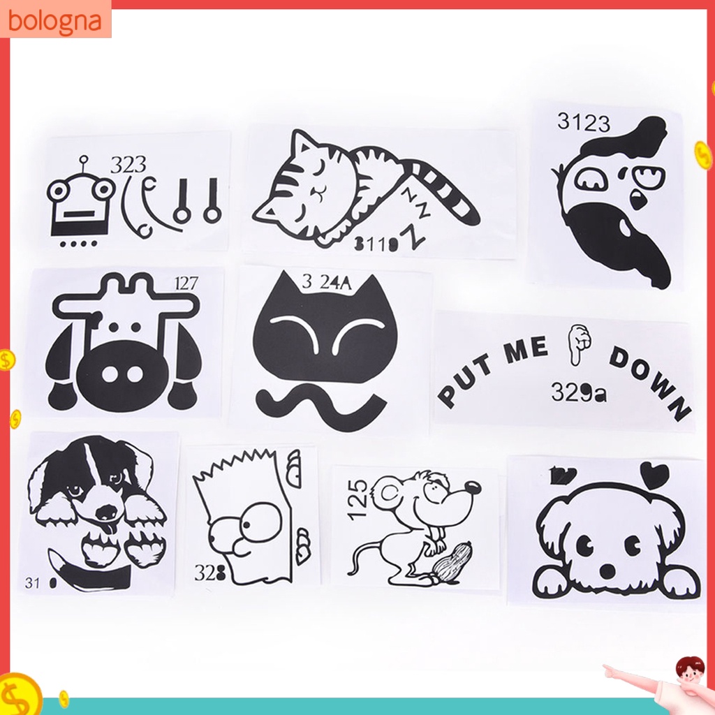 Nhãn Dán Tường Trang Trí Hình Chó Mèo Đáng Yêu Tự Hoàn Thành