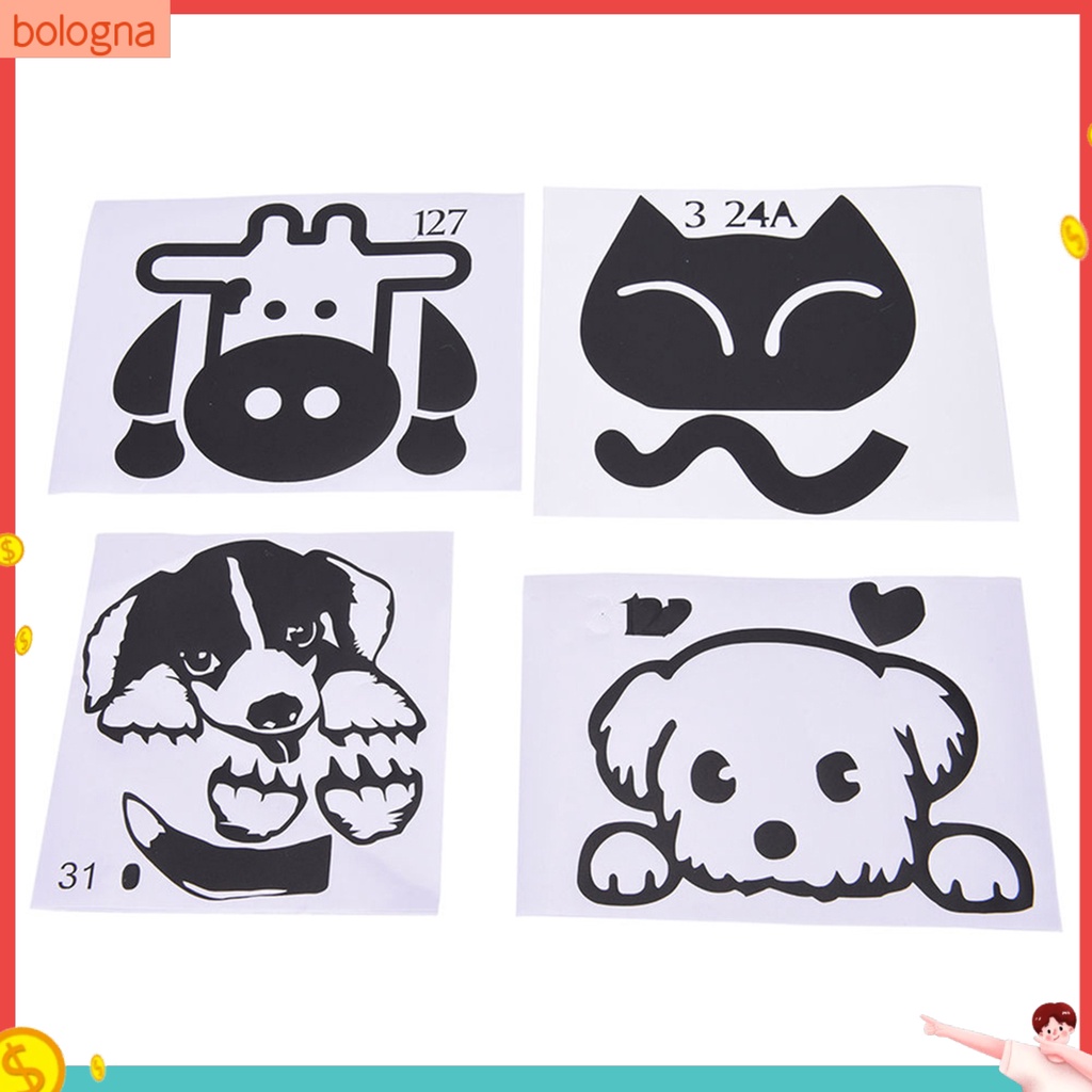 Nhãn Dán Tường Trang Trí Hình Chó Mèo Đáng Yêu Tự Hoàn Thành