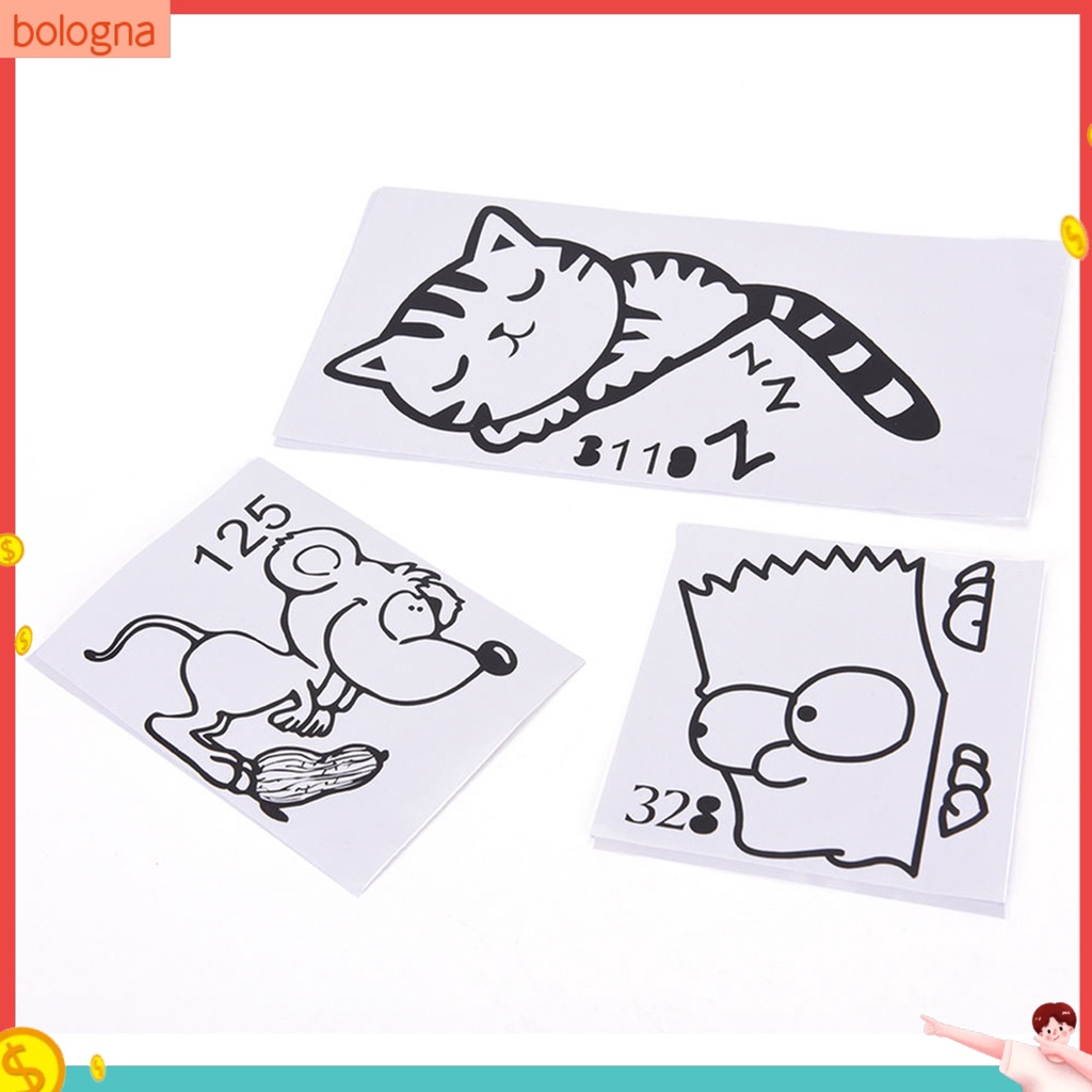 Nhãn Dán Tường Trang Trí Hình Chó Mèo Đáng Yêu Tự Hoàn Thành