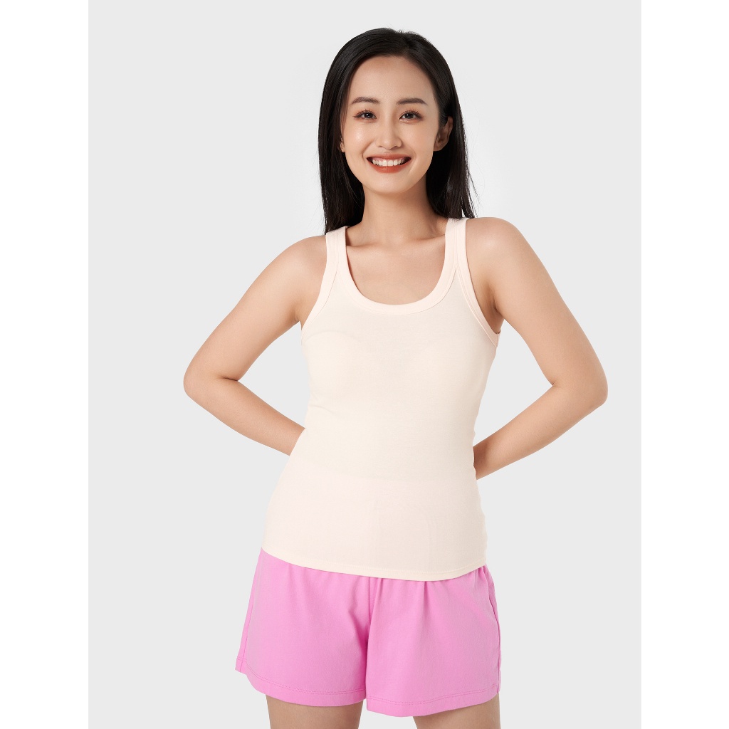 Áo ba lỗ nữ CANIFA chất liệu cotton co giãn, dáng ôm 6TA23S001