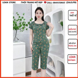 Bộ lanh mặc ở nhà ngày hè nữ dáng ngố cổ phối bèo đẹp-bộ lanh nhung-bộ lanh thái -HÀNG THIẾT KẾ