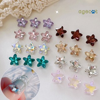 Set 10 hạt đá 3d tự nhiên nhiều màu sắc đính móng tay