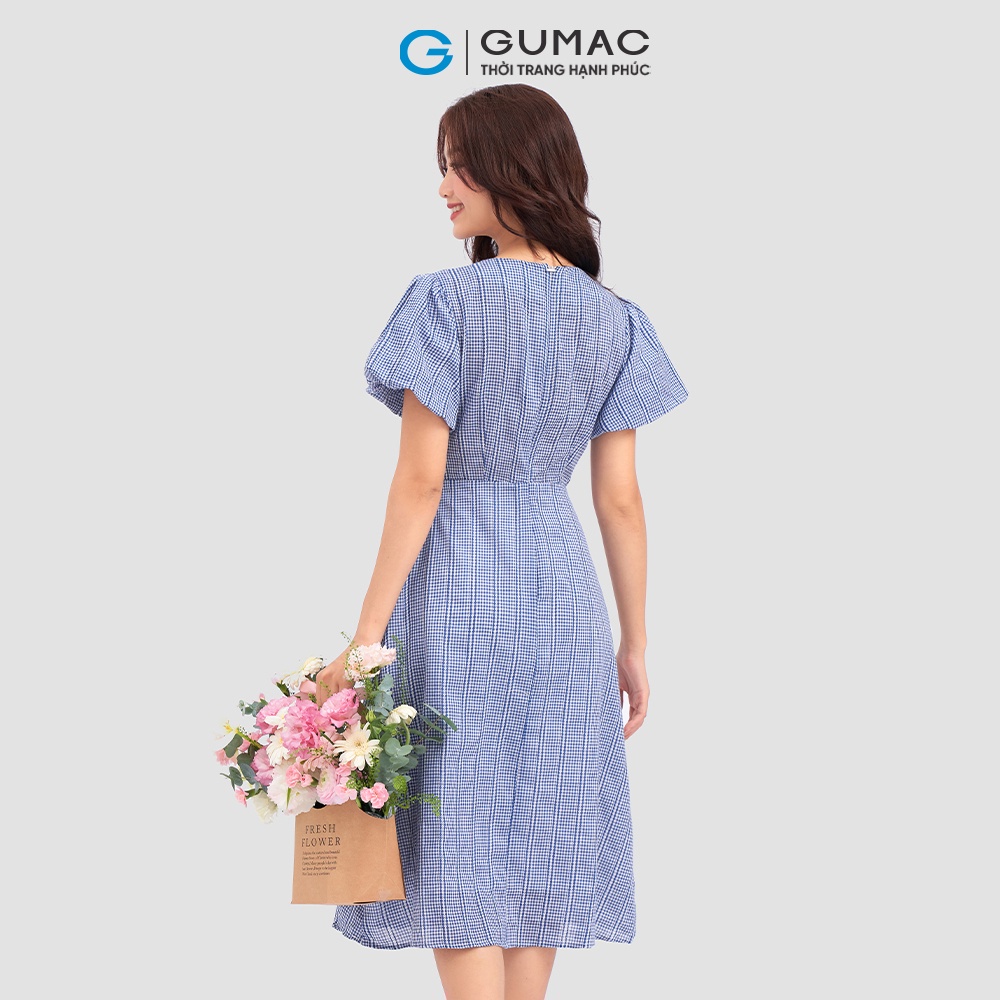Đầm kiểu xoắn ngực thời trang GUMAC DC12055