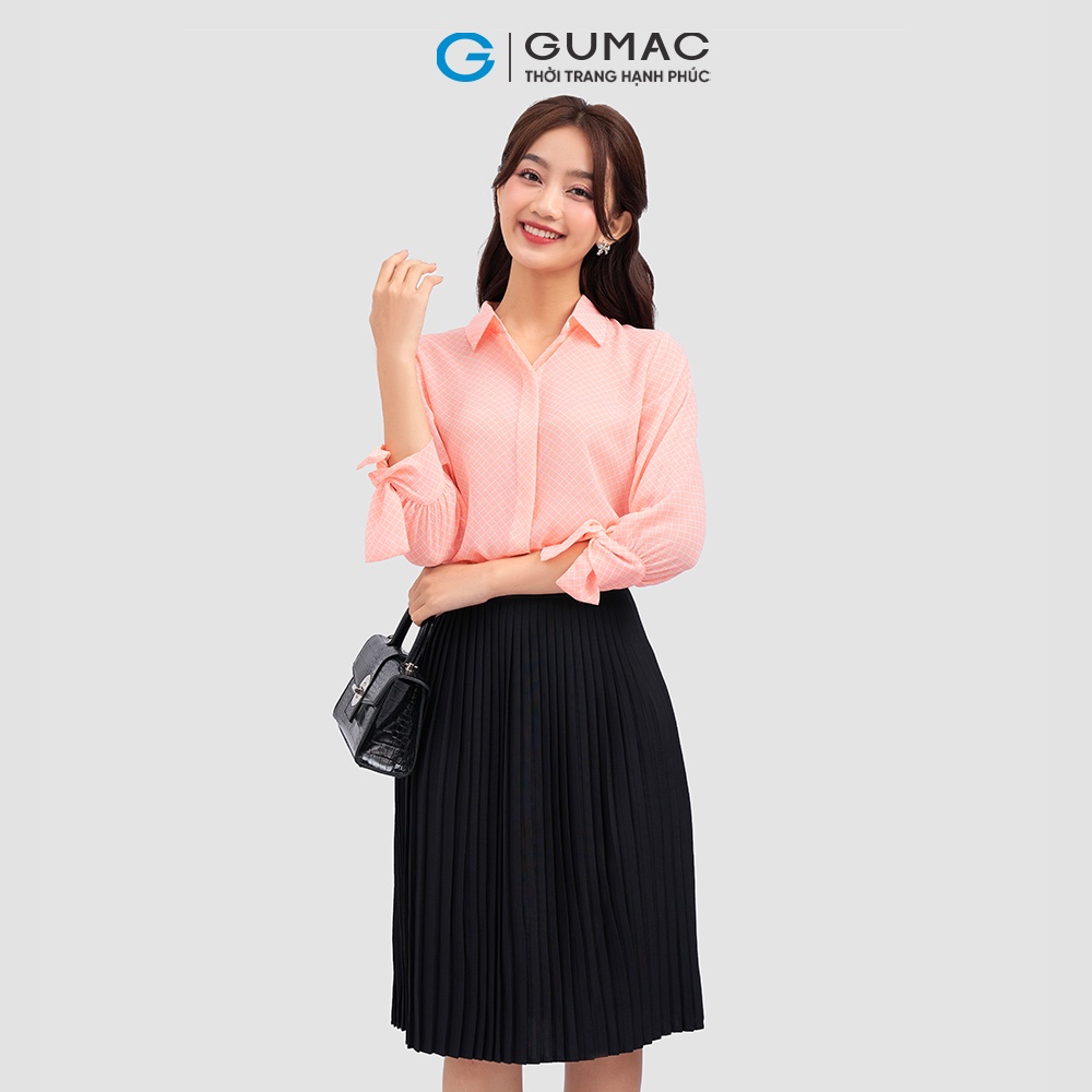 Chân váy dập ly dáng dài sang trọng thời trang GUMAC VC11026