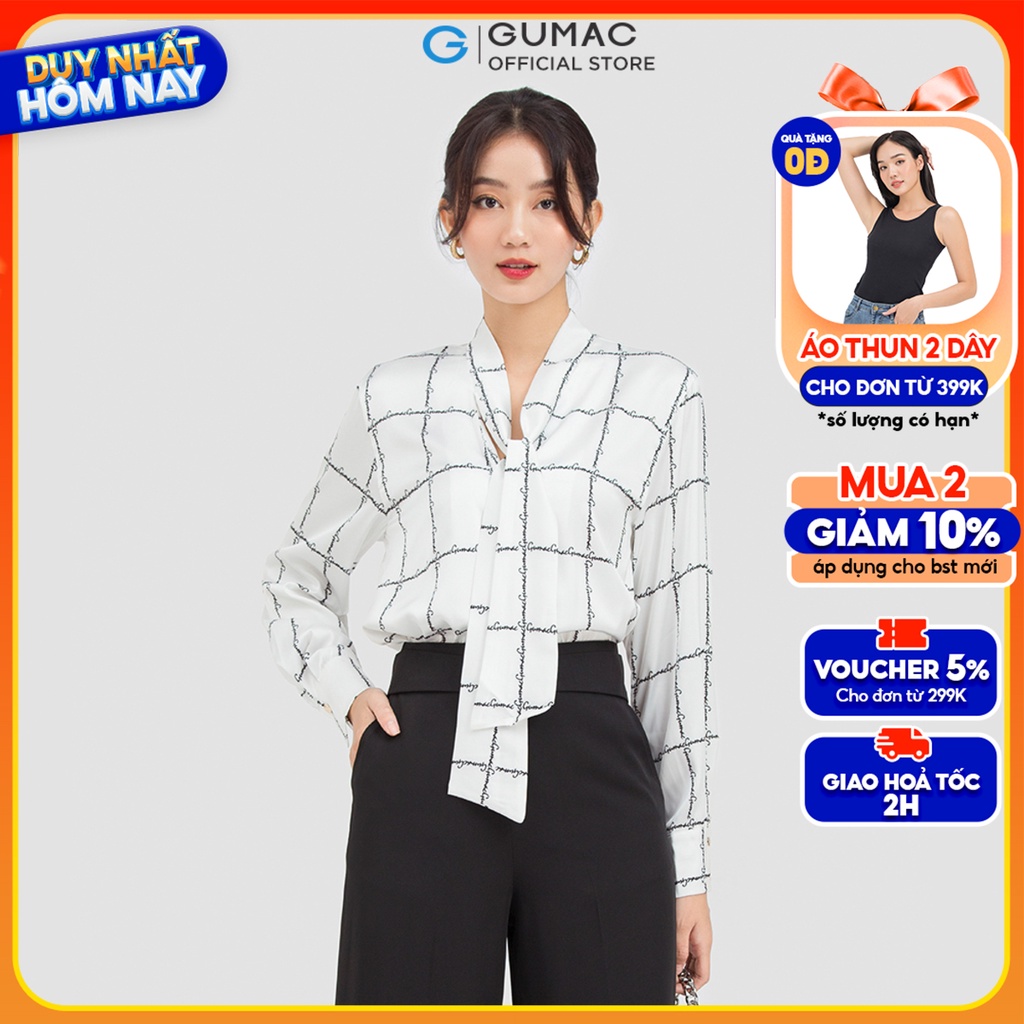 Áo kiểu in GUMAC AC05085 thời trang GUMAC