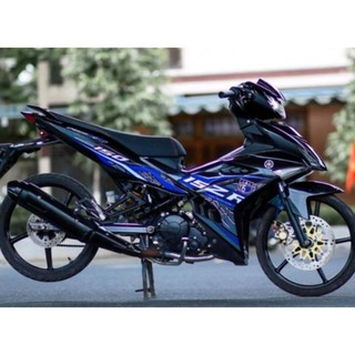 Tem chế - tem rời ex 150 y15zr xanh đen 2022 - decal in chất lượng