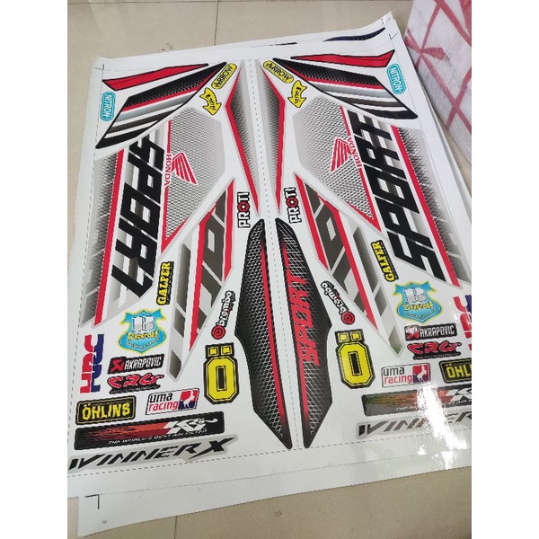 Tem Rời Honda Winner X Sport Xám Đen  - Decal In Chất Lượng