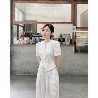 set trắng kẻ Luu hanh