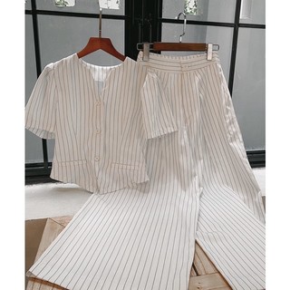 set trắng kẻ Luu hanh