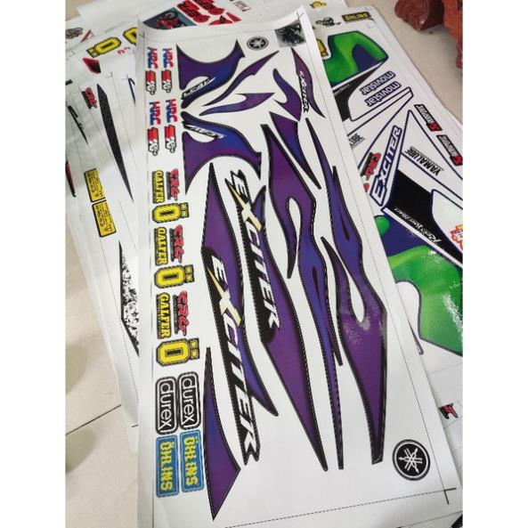 Tem Rời Yamaha Exciter 2007 Đen Tím  - Decal In Chất Lượng