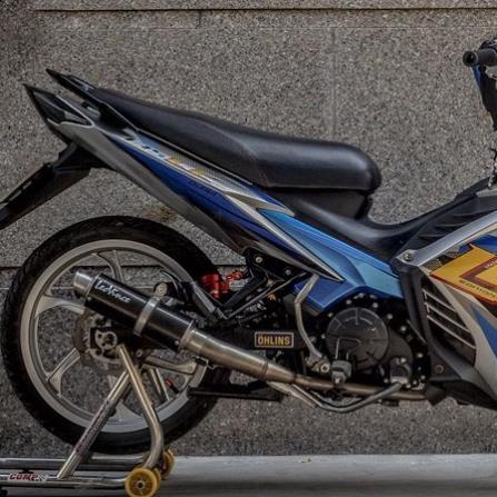 Tem Rời Chế Ex 135 LC Chữ Vàng Dán Xe Xám Bạc  - Decal In Chất Lượng