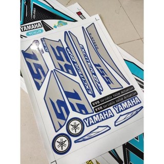 Tem exciter 155 xanh gp 2022 - tem chuẩn - decal in chất lượng