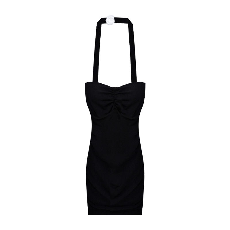 Đầm Cổ Yếm Có Mút Đệm Ngực Dáng Ôm Thời Trang Mùa Hè Phong Cách Mới Quyến Rũ Dành Cho Nữ