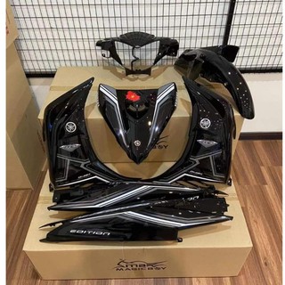 Tem chế - tem rời ex 135 rc 2011 dán xe đen phối tem trắng xám - decal in chất lượng