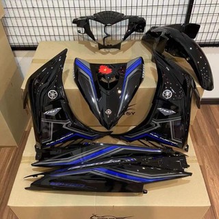Tem chế - tem rời yamaha ex 135 rc 2011 đen xanh - decal in chất lượng