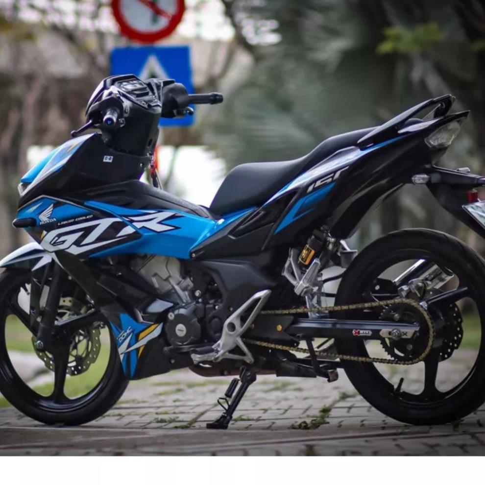 Tem Chế - Tem Rời Honda Winner X V2 GTR Chữ Trắng Dán Xe Xanh Đen - Decal In Chất Lượng