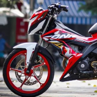Tem chế - tem rời honda sonic 150r trắng đỏ - decal in chất lượng