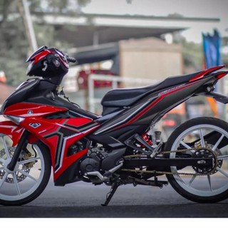 Tem chế - tem rời mxking ex 150 xám đỏ đen - decal in chất lượng