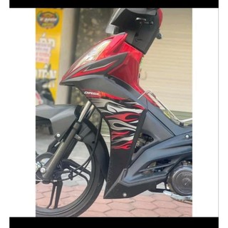 Tem Chế - Tem Lửa Sym Galaxy Đỏ Đen 2023  - Decal In Chất Lượng