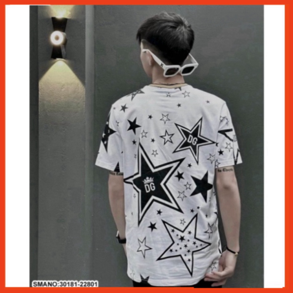 654 Áo phông nam nữ Premium in hình ngôi sao Dolce DG vàng đen quanh áo. Áo Thun Nam Nữ In Hình Ngôi Sao Siêu Hot 8 9 23 | BigBuy360 - bigbuy360.vn