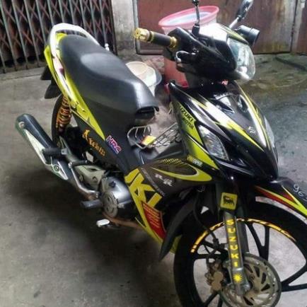 Tem Chế - Tem Rời Suzuki Axelo RR 125 Vàng Đen - Tem Chuẩn  - Decal In Chất Lượng