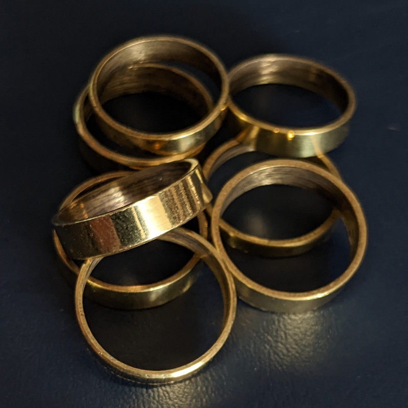 Nhẫn bằng vỏ đan 12ly7 đồng