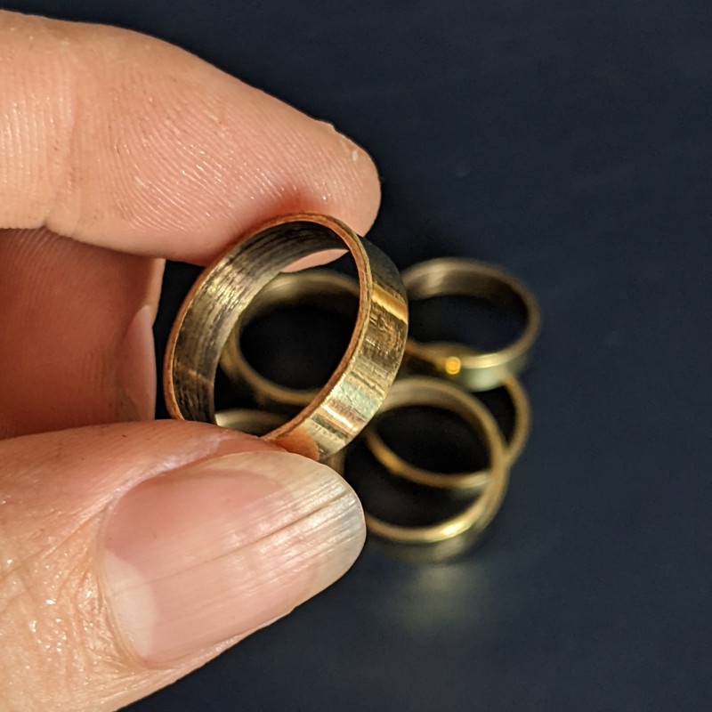 Nhẫn bằng vỏ đan 12ly7 đồng