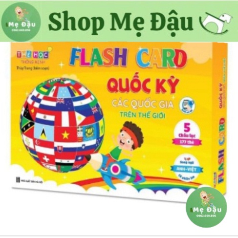 Flashcard Cờ Các Nước, Quốc Kỳ Các Quốc Gia Trên Thế Giới - Flashcard Song Ngữ Tiếng Anh, Tiếng Việt Cho Bé - Orgavil