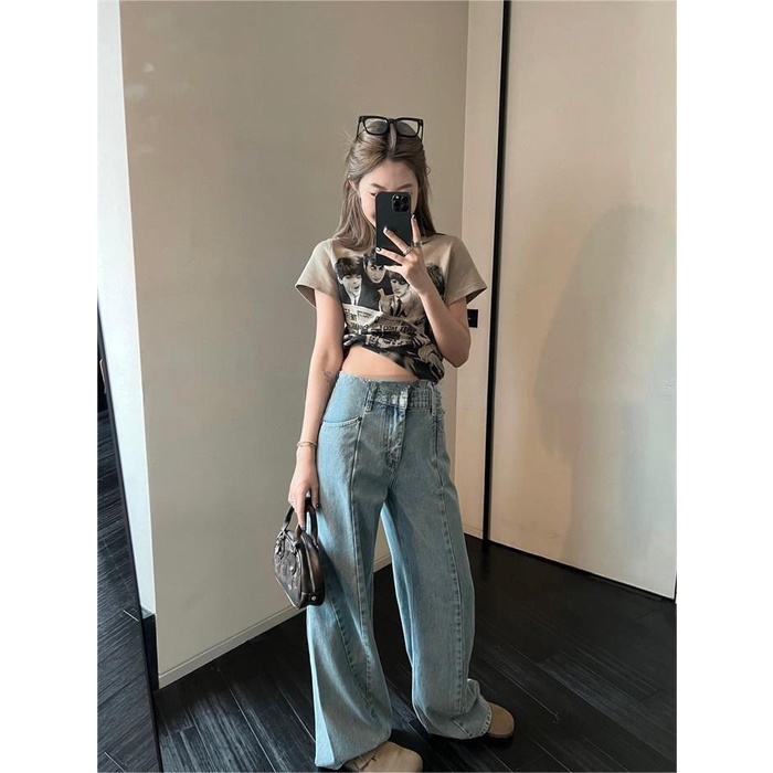 Áo Thun Ngắn Tay In Họa Tiết Retro Thời Trang