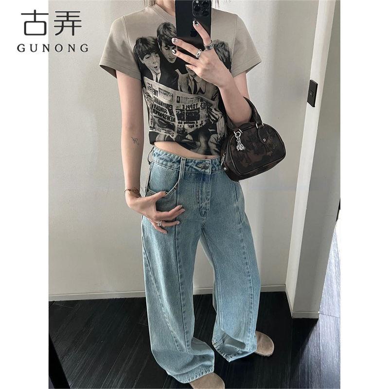 Áo Thun Ngắn Tay In Họa Tiết Retro Thời Trang