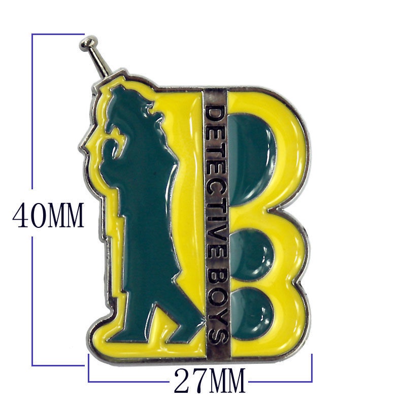 Huy Hiệu Cài Áo Hình Thám Tử Conan Màu Xanh Dương