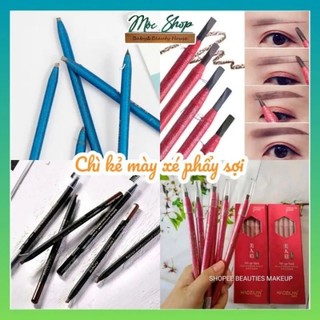 CHÌ KẺ MÀY CỨNG PHẨY SỢI XÉ 3 MÀU VỎ CHỐNG NƯỚC