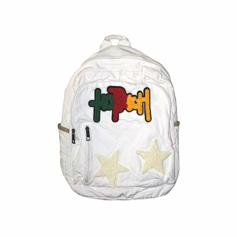 Ba Lô Học Sinh Millennium Y2K Họa Tiết Ngôi Sao Năm Cánh Lưng