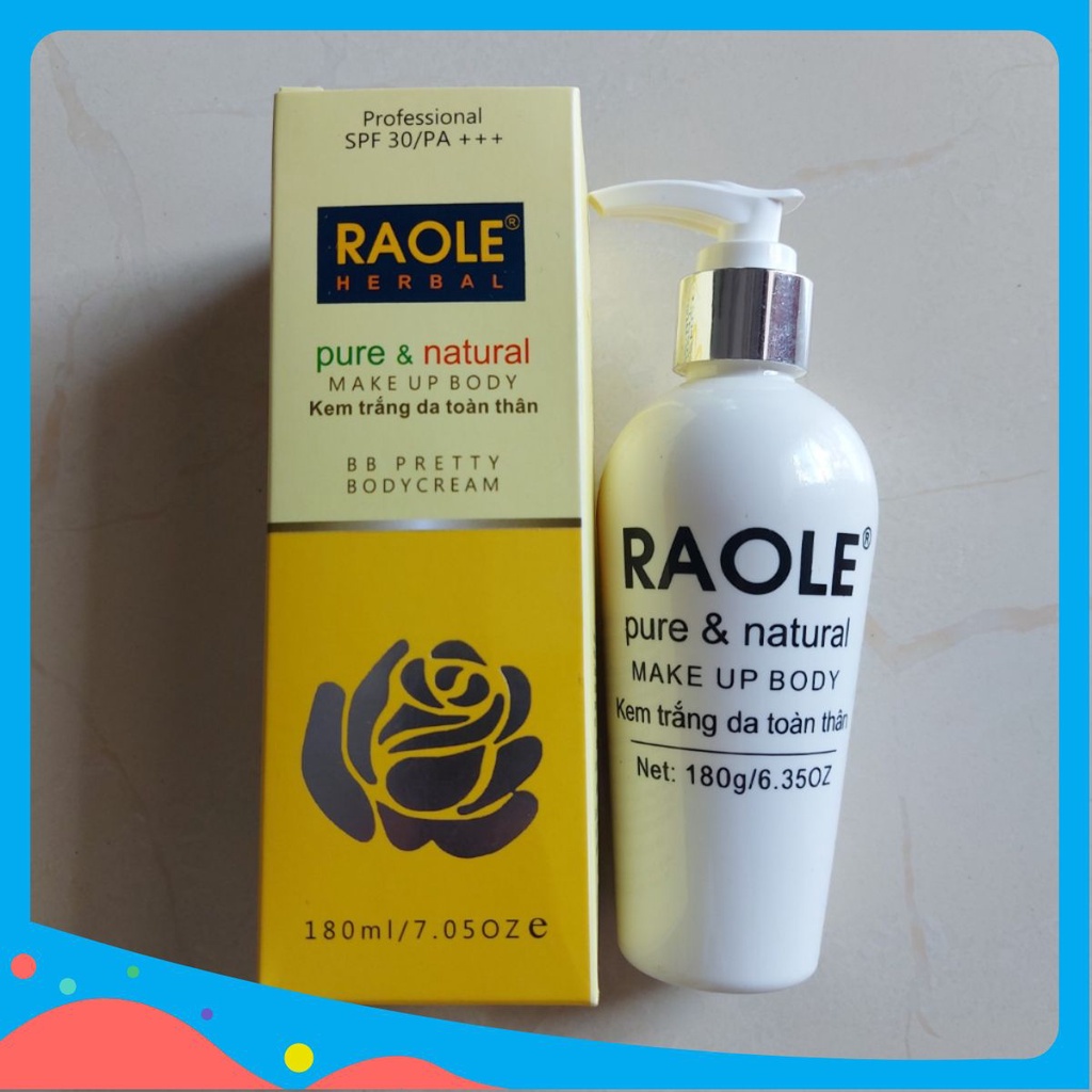 Kem Trắng Da Toàn Thân RAOLE pure & natural Make up Body