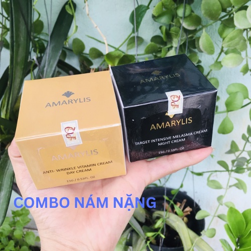 Bộ Kem GIảm Nám Nặng Amarylis ANTI - WRINKLE VITAMIN và TARGET INTENSIVE MELASMA CREAM