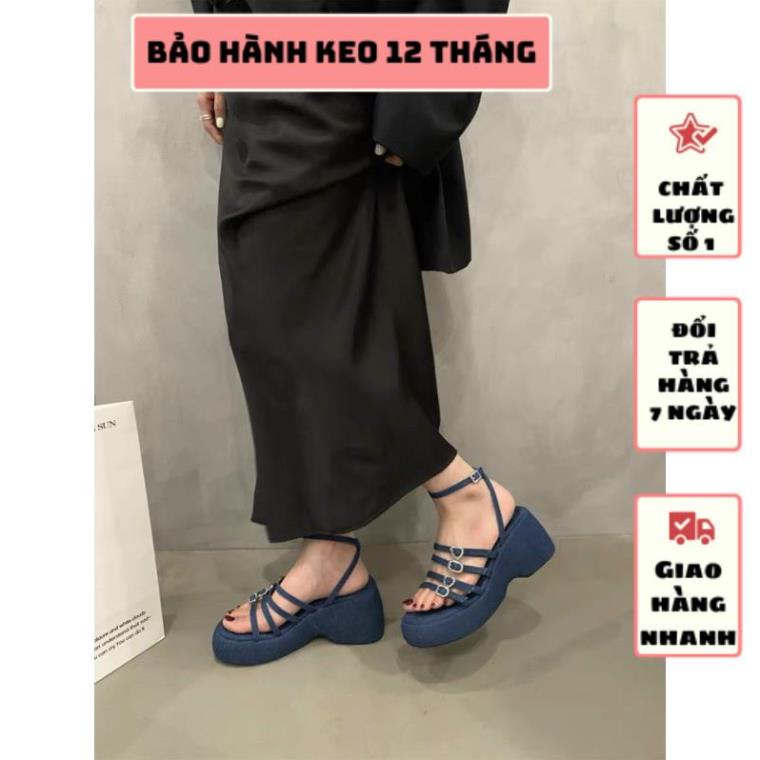 GIÀY SANDAL XUỒNG QUAI DÂY PHỐI KHOÁ SIÊU XINH