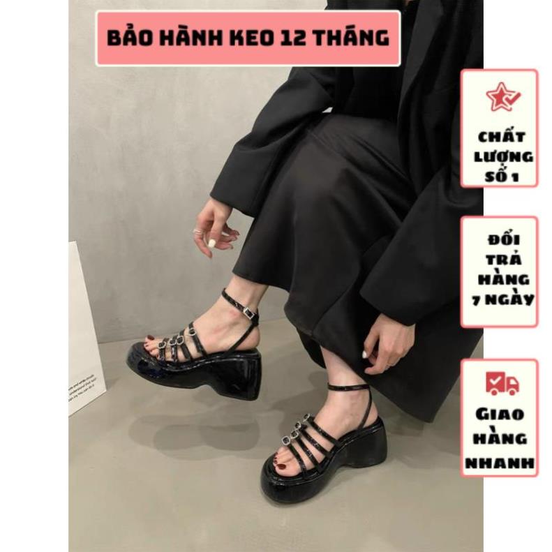GIÀY SANDAL XUỒNG QUAI DÂY PHỐI KHOÁ SIÊU XINH