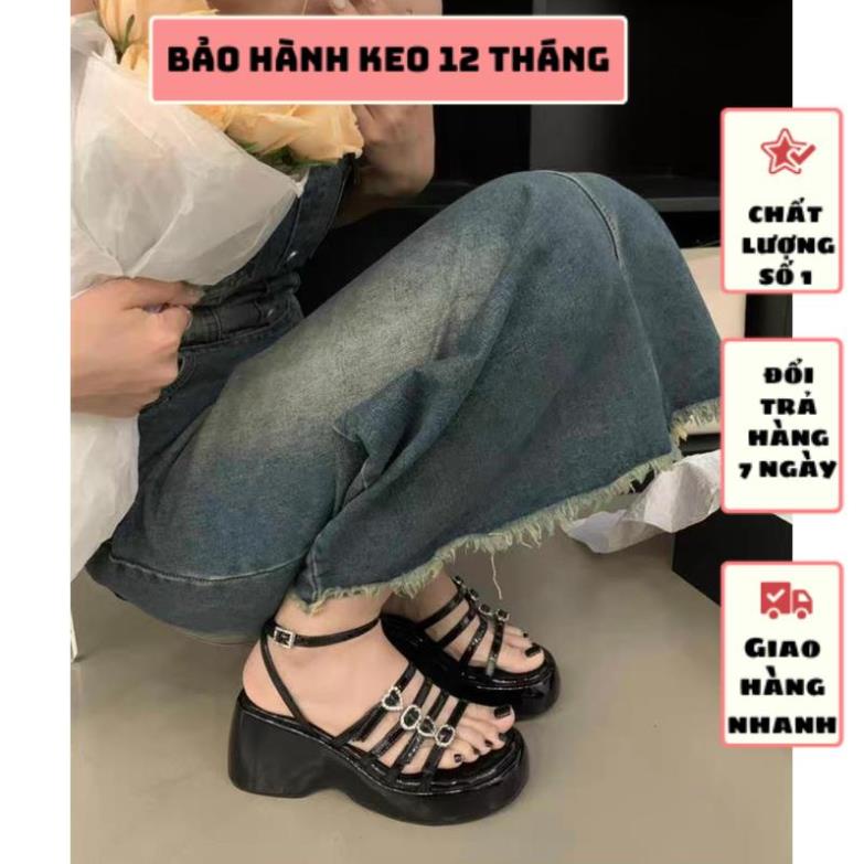 GIÀY SANDAL XUỒNG QUAI DÂY PHỐI KHOÁ SIÊU XINH