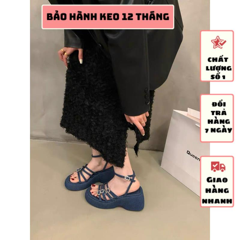 GIÀY SANDAL XUỒNG QUAI DÂY PHỐI KHOÁ SIÊU XINH