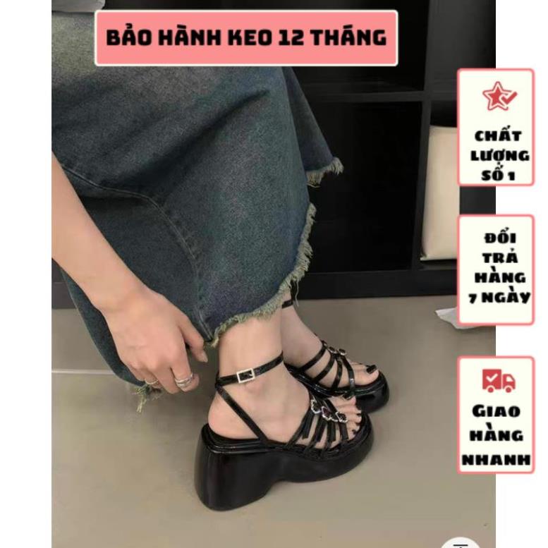 GIÀY SANDAL XUỒNG QUAI DÂY PHỐI KHOÁ SIÊU XINH