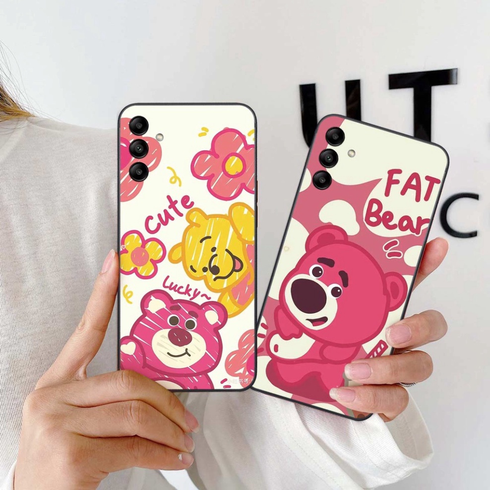 Ốp điện thoại Samsung Galaxy A12 / A72 4G / A54 5G hình gấu dâu cute, gấu lotso, trái tim siêu đẹp
