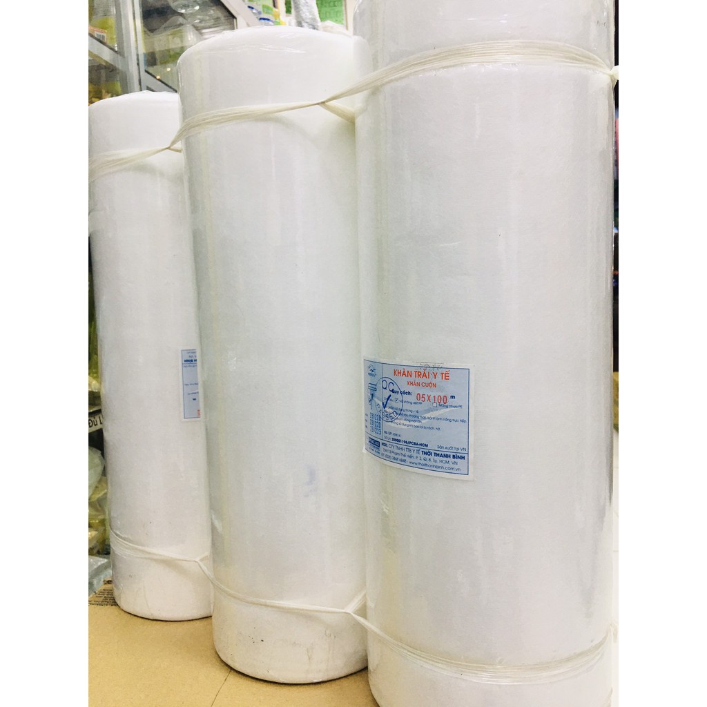 Khăn trải giường vải không dệt dùng trong Spa,nail, phun xăm chăm sóc da... 0.5*100m & 0.8*200