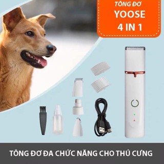 Tông Đơ Cắt Lông Chó Mèo Đa Năng 4 trong 1 Thế Hệ 2022,  Mài Móng Chân Chó Mèo Kiêm Tỉa Lông Bàn Chân