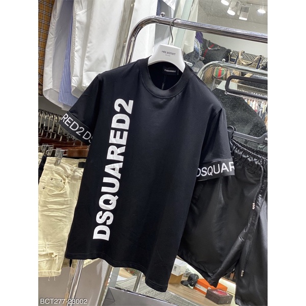 Bộ cộc tay dsq2 khoá sọc sườn 2 màu - Bộ hè nam chất đẹp phù hợp du lịch đi biển đi chơi