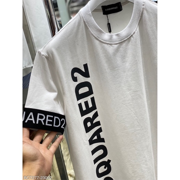 Bộ cộc tay dsq2 khoá sọc sườn 2 màu - Bộ hè nam chất đẹp phù hợp du lịch đi biển đi chơi