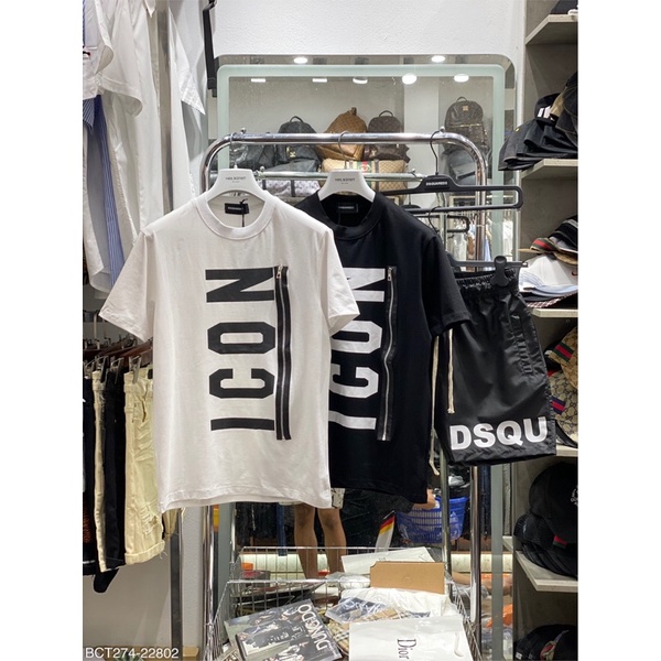 Bộ cộc tay dsq2 khoá sọc sườn 2 màu - Bộ hè nam chất đẹp phù hợp du lịch đi biển đi chơi