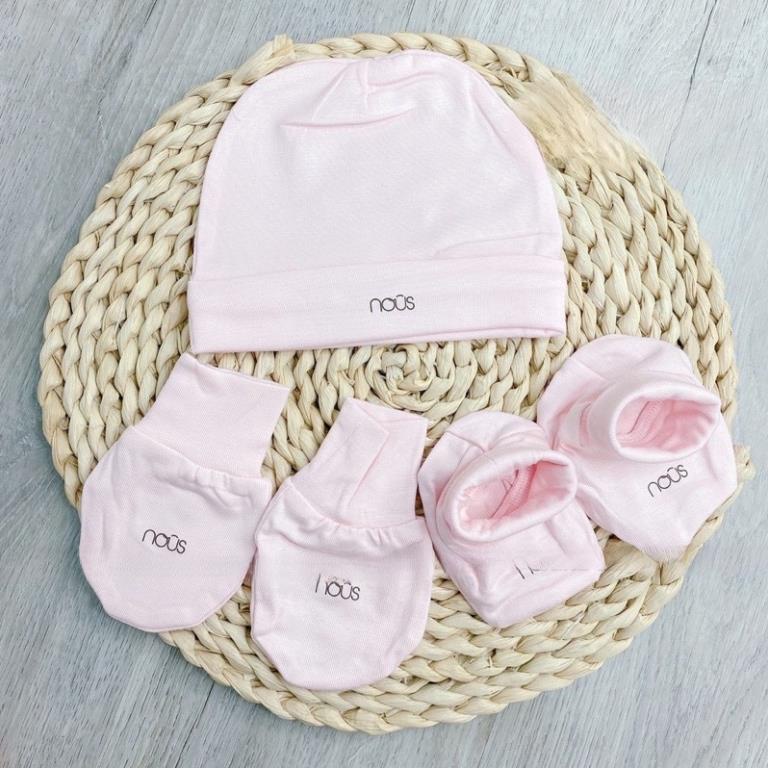 Sét Phụ Kiện Mũ Yếm, Bao Tay Chân Chính Hãng Cho Bé