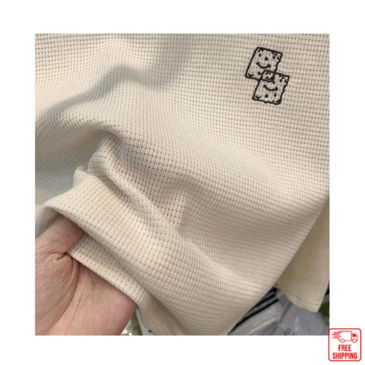 Áo thun nữ ngắn tay thêu xúc xắc ❤️Pinkee❤️ áo baby tee nữ vải tổ ong cao cấp MA060