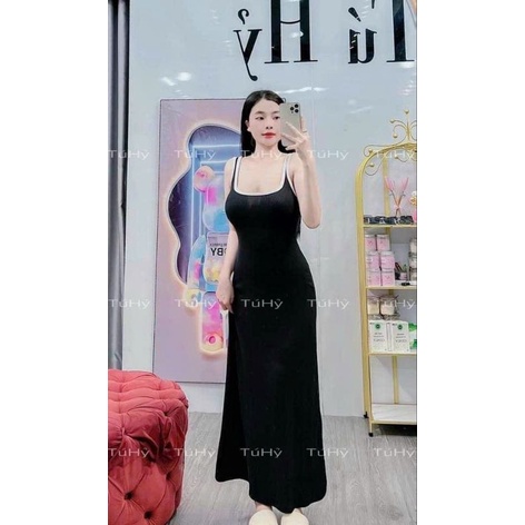 Đầm Xòe Sát Nách Ba Lỗ Cổ Vuông Viền Trắng - Dài Maxi Ôm Body Sexy - Tiểu Thư Bánh Bèo Cute Sang Chảnh Basic Đơn Giản