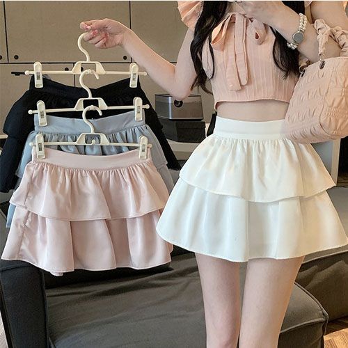 Chân Váy Tầng Chữ a Lưng Cao Xếp Tầng Thời Trang Mùa Hè Phong Cách Mới Cho Nữ